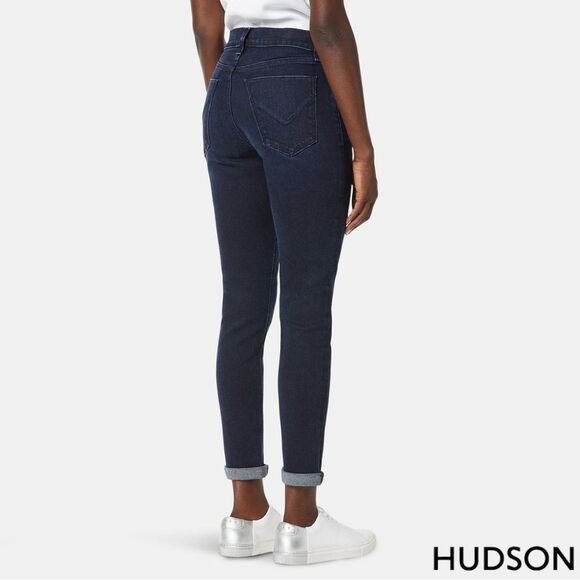 Hudson *NWT* Lana Mid Rise Slim Cut Boyfriend Jean w Rolled Hem in Baby Tonight - Picture 5 of 12